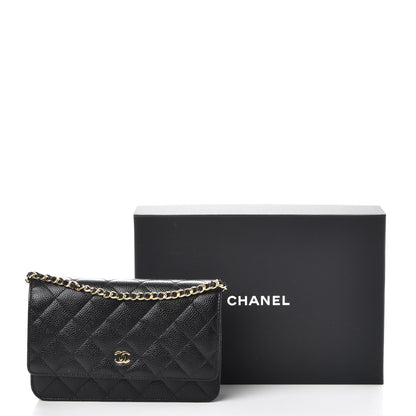Chanel Caviar Quilted Wallet On Chain WOC Black 9 of 9
