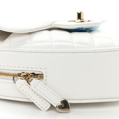 Chanel Lambskin Quilted CC In Love Heart Bag White 9 of 11