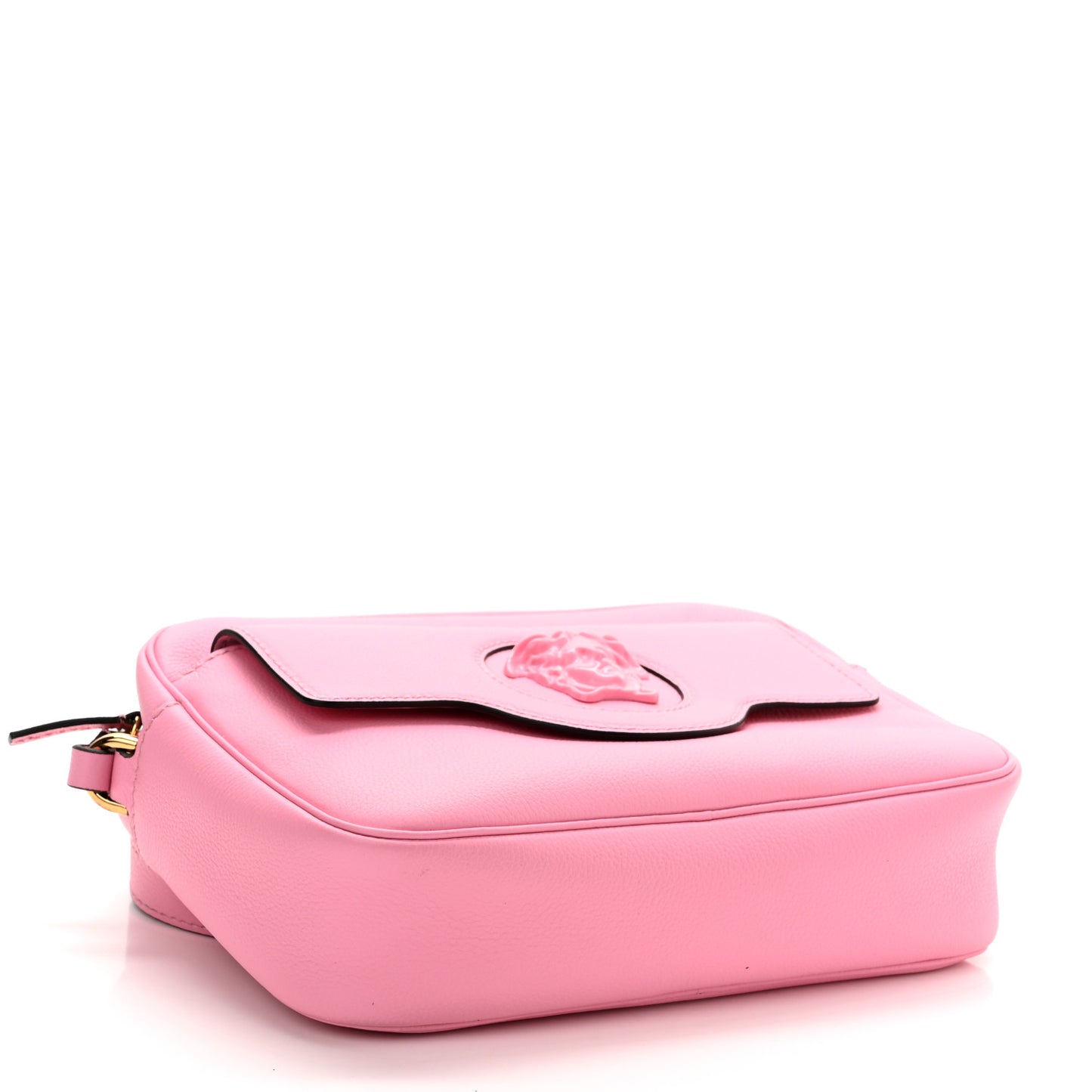 Grained Calfskin Medusa Camera Bag Pink
