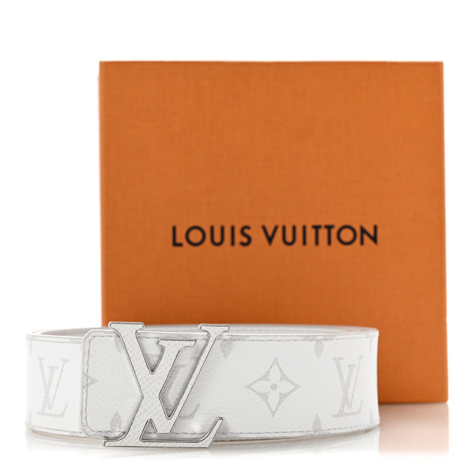 Louis Vuitton Taiga Monogram 40mm LV Initiales Belt  100 40 White 7 of 7