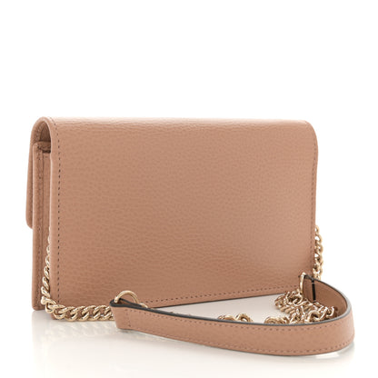 Gucci Dollar Calfskin Interlocking G Chain Wallet Camelia 3 of 11