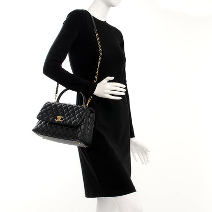 Chanel Caviar Quilted Small Coco Handle Flap Black 2 of 9