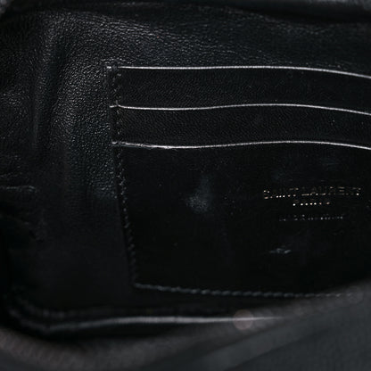 Saint Laurent Grain De Poudre Matelasse Monogram Mini Lou Camera Bag Black 11 of 15