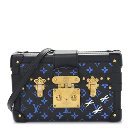 Louis Vuitton Monogram Petite Malle Blue Black 1 of 8