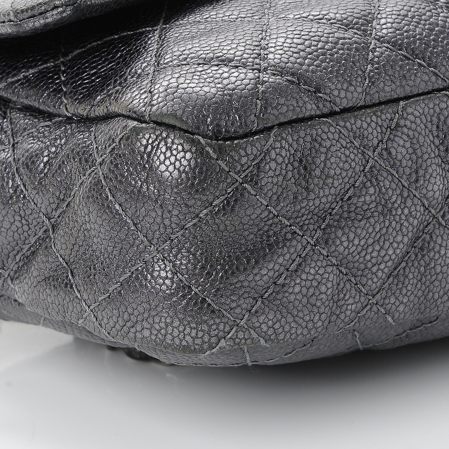 Chanel Iridescent Caviar Quilted Small Chic Flap Dark Silver 11 of 11
