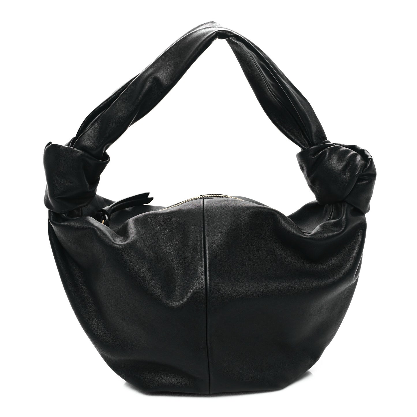 Calfskin Teen Double Knot Hobo Black