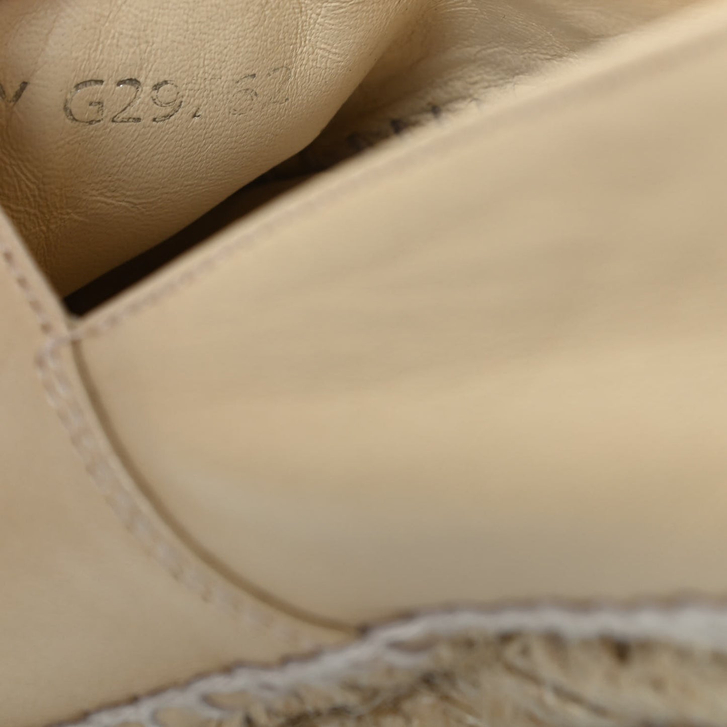 Lambskin CC Espadrilles 38 Beige Black