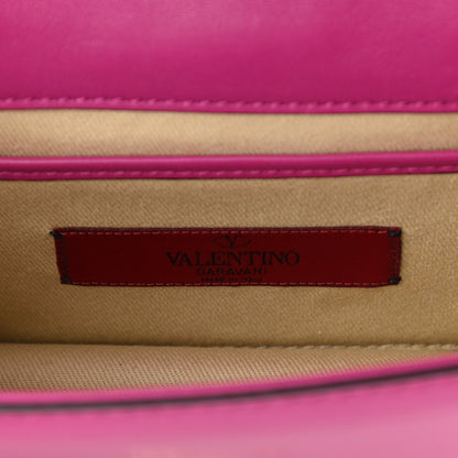 Valentino Garavani Vitello Mini Glam Lock Rockstud Flap Fuxia 6 of 9