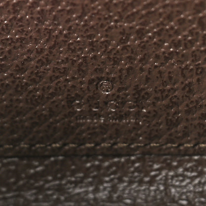 Gucci GG Supreme Monogram Textured Dollar Calfskin Web Ophidia Zip Around Card Case Wallet Beige Ebony New Acero 6 of 9