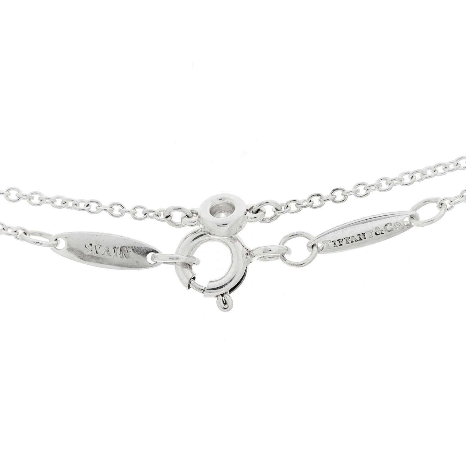 Tiffany Sterling Silver Diamond Green Aventurine Elsa Peretti Color By The Yard Sprinkle Necklace 4 of 6