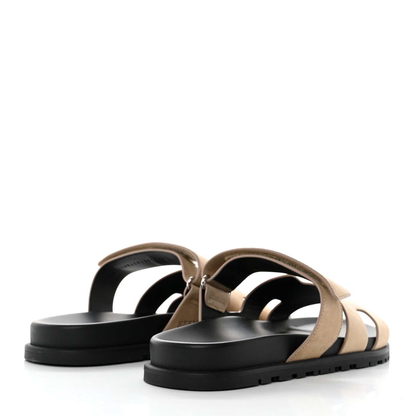 Suede Goatskin Mens Chypre Sandals 43.5 Beige Argile