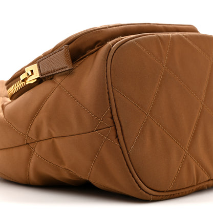 Prada Re-Nylon Saffiano Stitched Re-Edition 1995 Chaine Drawstring Bucket Bag Brandy 9 of 14