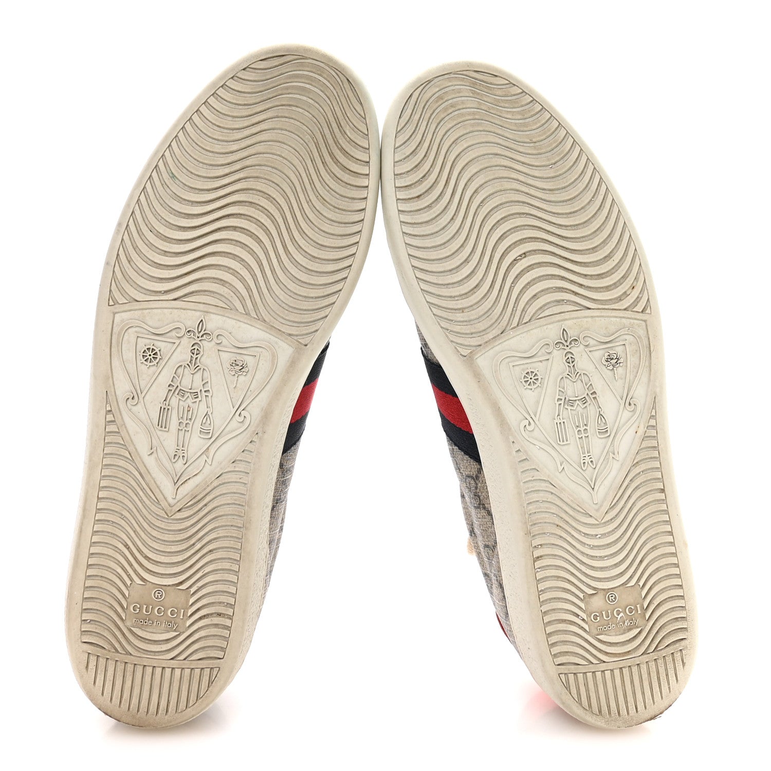 Gucci GG Supreme Monogram Ayers Web Womens Ace Sneakers 39.5 Beige 6 of 8