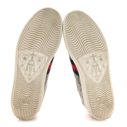 Gucci GG Supreme Monogram Ayers Web Womens Ace Sneakers 39.5 Beige 6 of 8