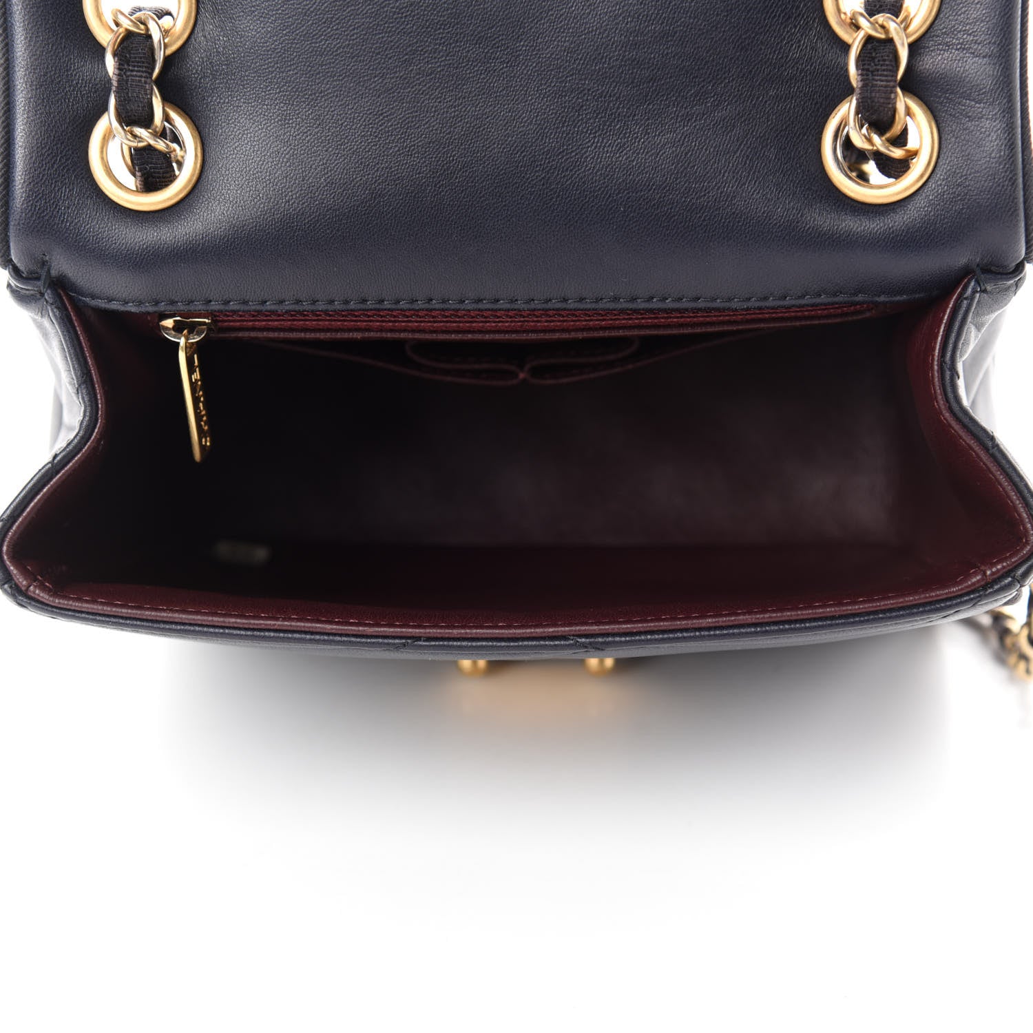 Chanel Lambskin Scallop Quilted Mini Pagoda Square Flap Black 5 of 11