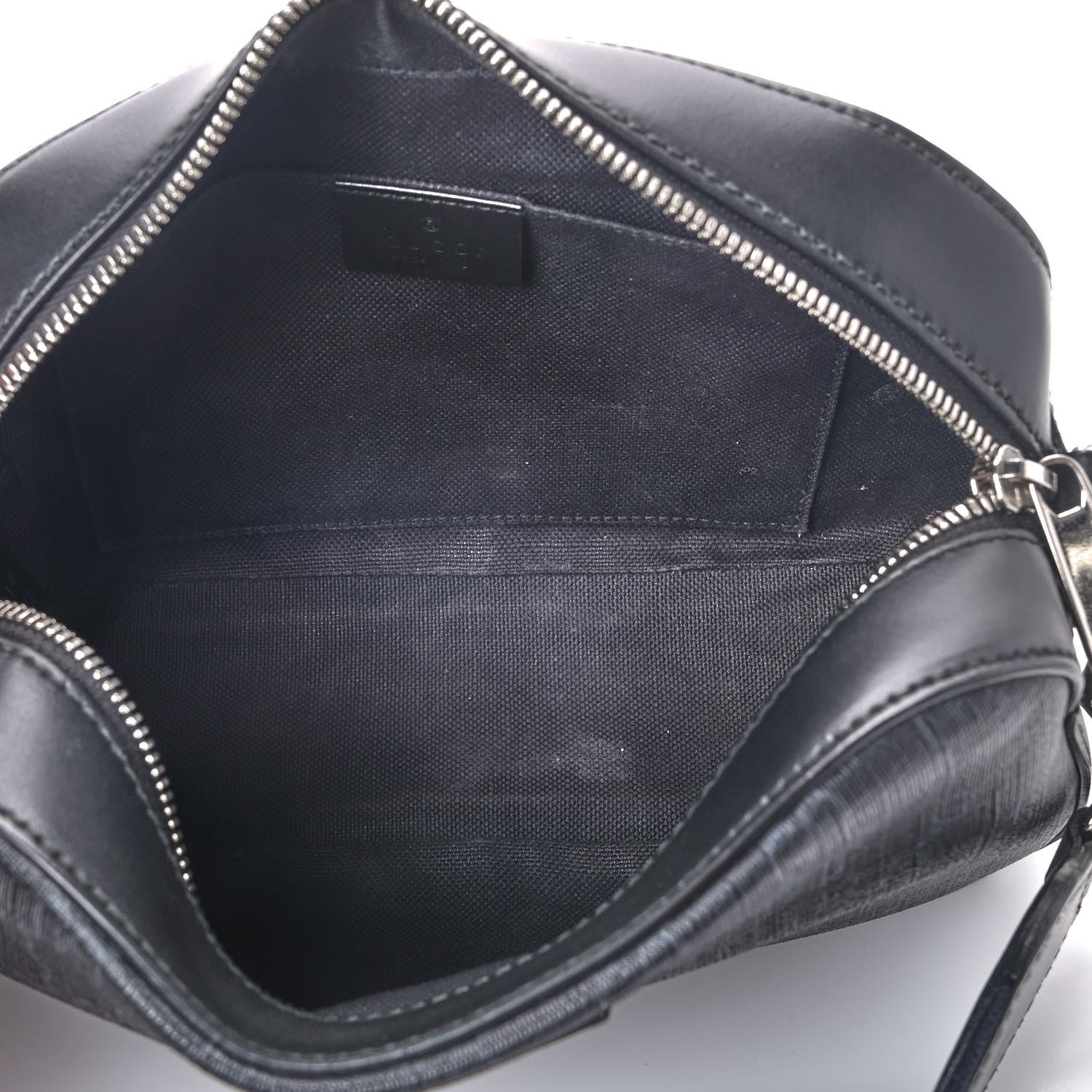 Gucci GG Supreme Monogram Web Shoulder Bag Black Grey 4 of 8