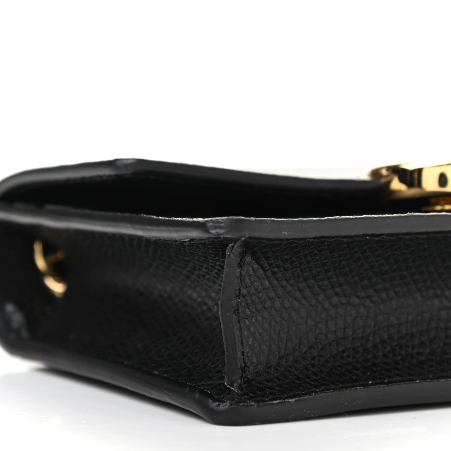Fendi Vitello Cruise F is Fendi Geometric Flap Wallet on Chain Black 7 of 8