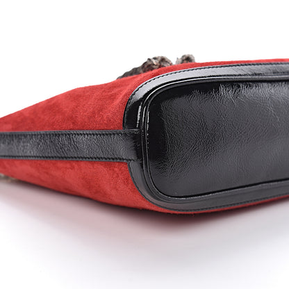 Gucci Suede Patent Medium Dionysus Bucket Bag Red 11 of 13