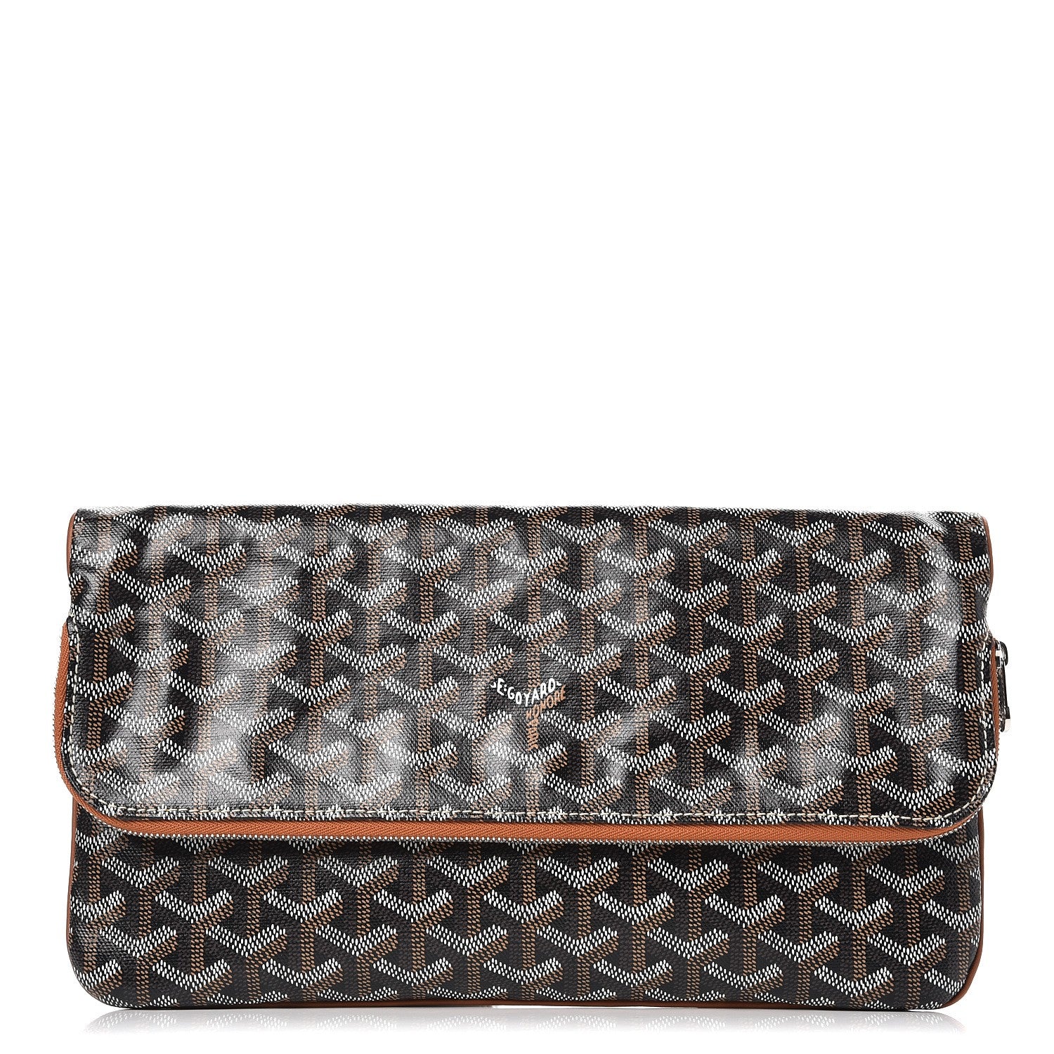 Goyard Goyardine Sainte Marie Soft Clutch Black Gold 1 of 12