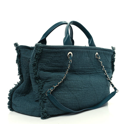Chanel Canvas Large Double Face Shopping Tote Green 3 of 12