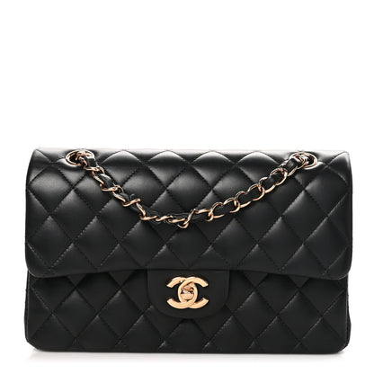 Chanel Lambskin Quilted Small Double Flap Black 1 of 11