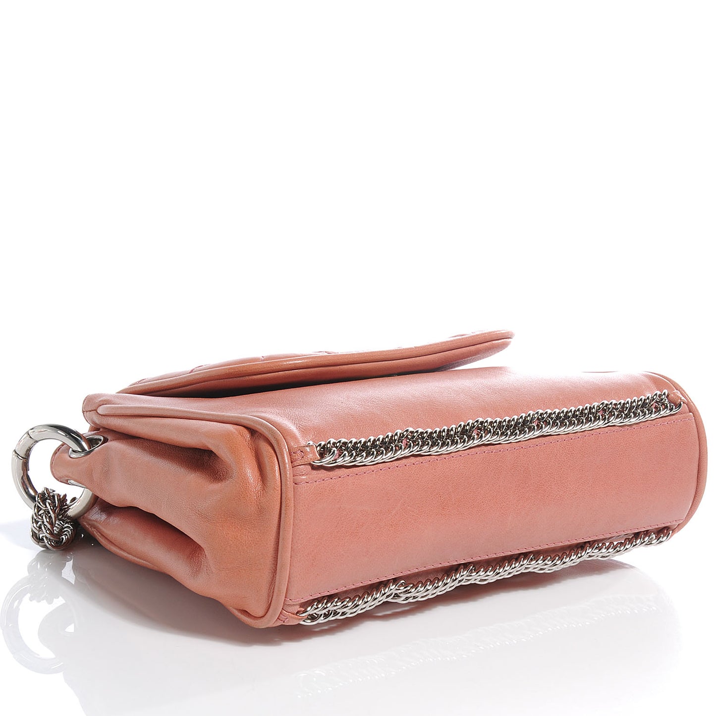 Lambskin CC Medium Accordion Flap Rose Pale