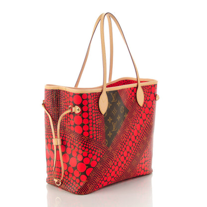 Louis Vuitton Monogram Kusama Waves Neverfull MM Red 3 of 6