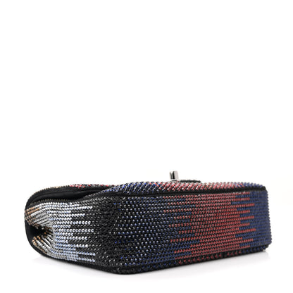 Chanel Suede Calfskin Crystal Mini Single Flap Multicolor 4 of 10