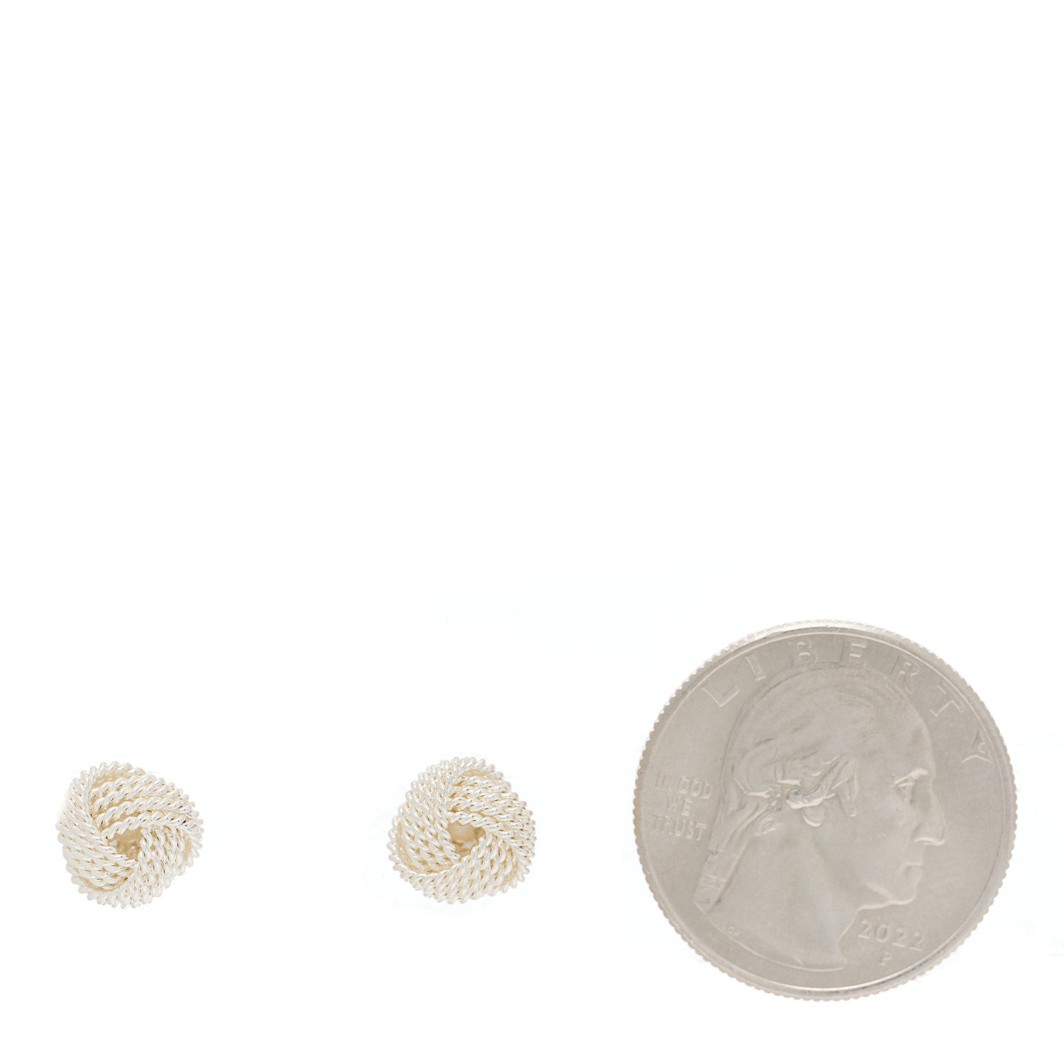 Tiffany Sterling Silver Twist Knot Earrings 2 of 5