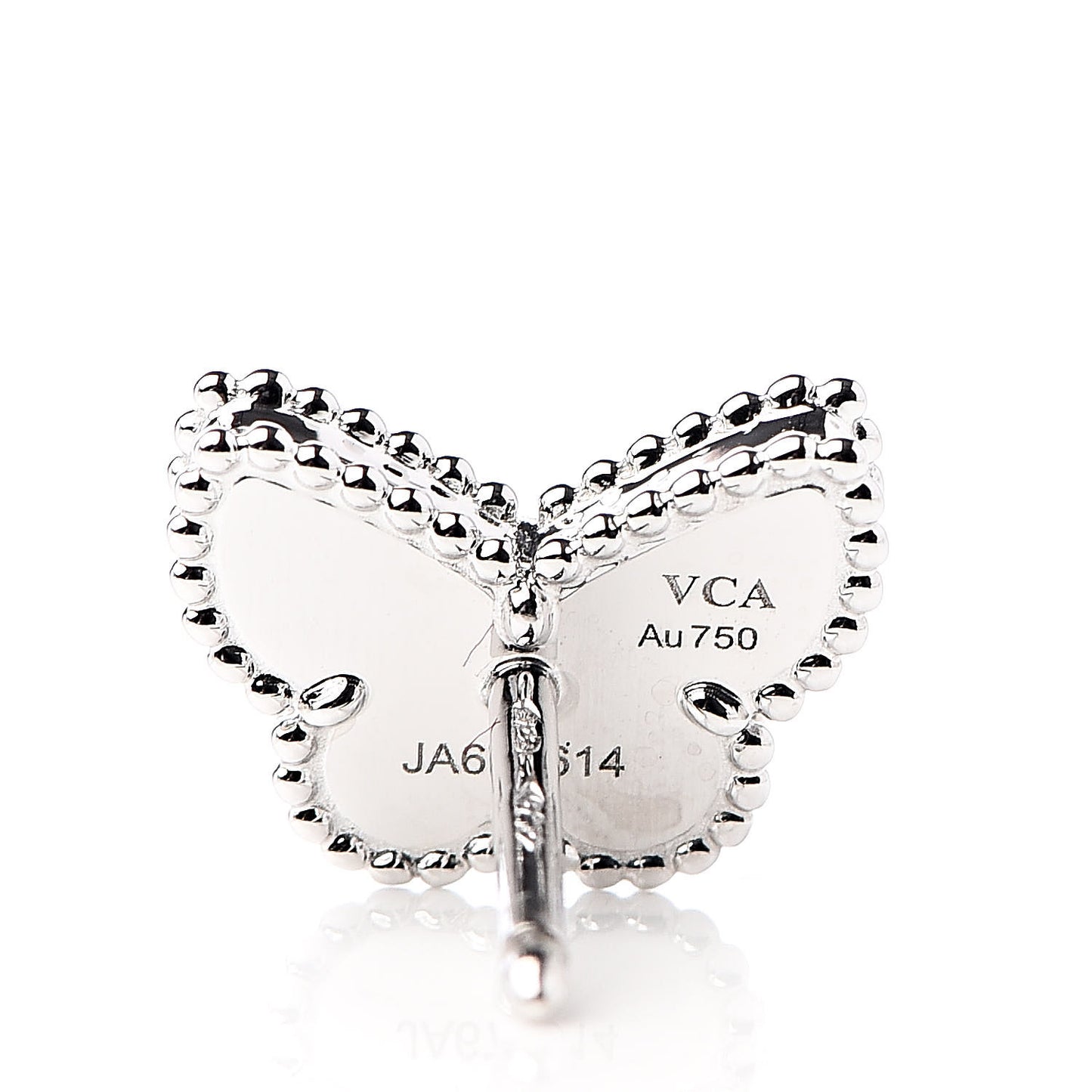 18K White Gold Turquoise Sweet Alhambra Butterfly Earrings