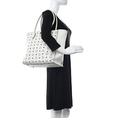 MCM Visetos Shopper Tote White 2 of 11