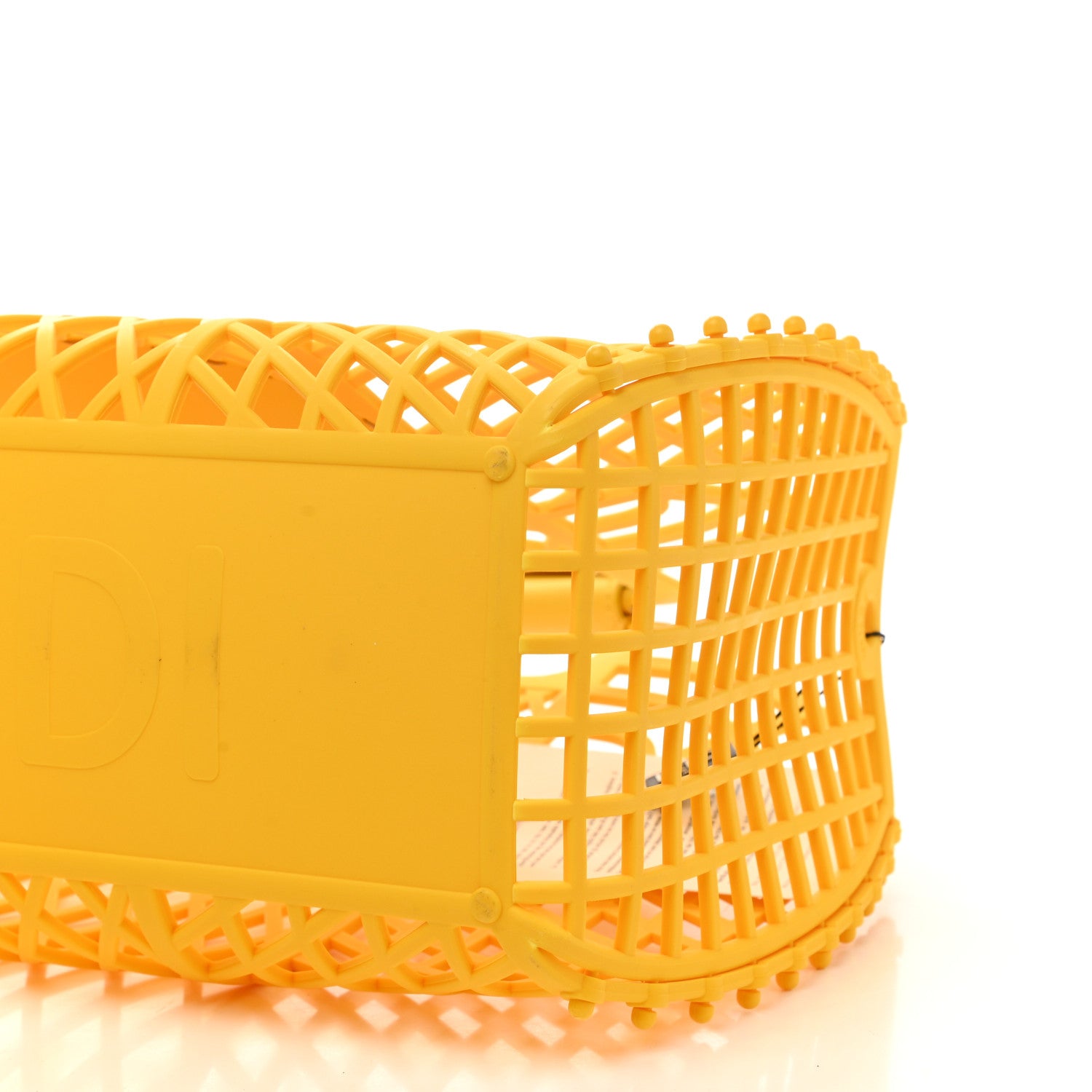 Fendi Recycled Plastic Vitello Liberty Matte Medium Fendi Basket Limone 9 of 16