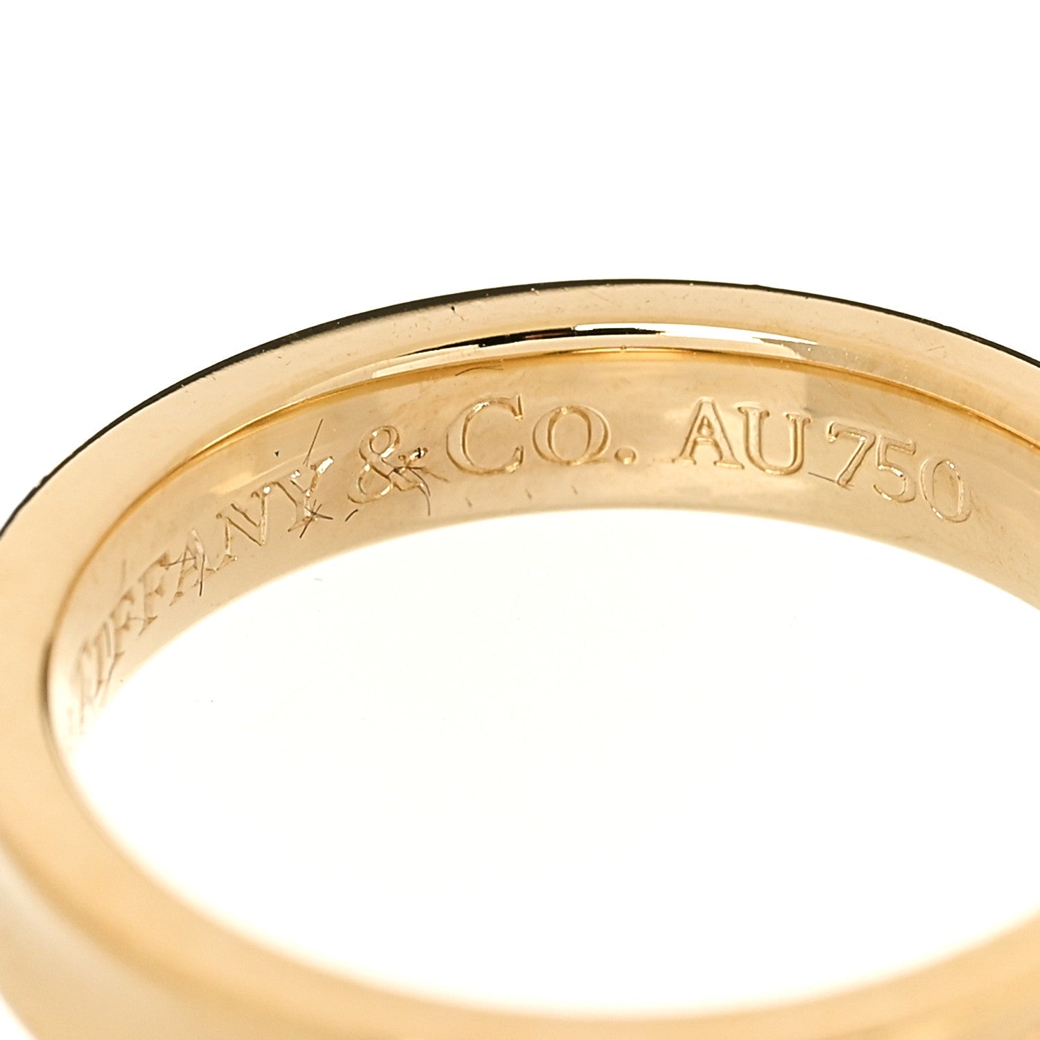 Tiffany 18K Yellow Gold Narrow 1837 Ring 57 8 5 of 6