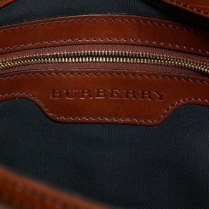 Burberry House Check Bridle Calfskin Medium Gosford Hobo Dark Tan 6 of 12