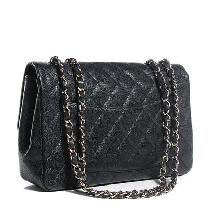 Chanel Caviar Quilted Jumbo Single Flap Black 3 of 9