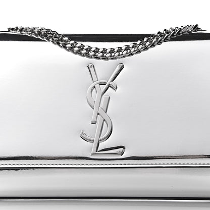 Saint Laurent Patent Small Monogram Kate Satchel Silver 9 of 9