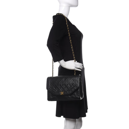 Chanel Lambskin Quilted Medium Single Flap Black 2 of 10