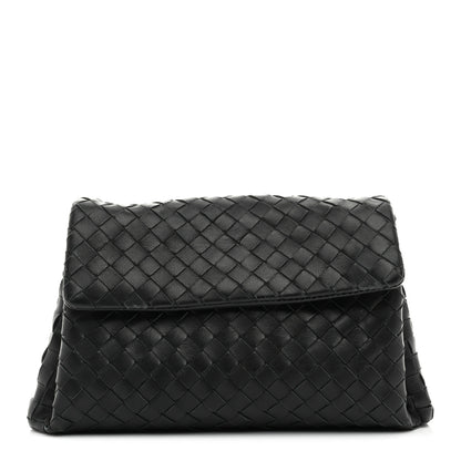 Bottega Veneta Nappa Intrecciato Flap Clutch Black 1 of 9