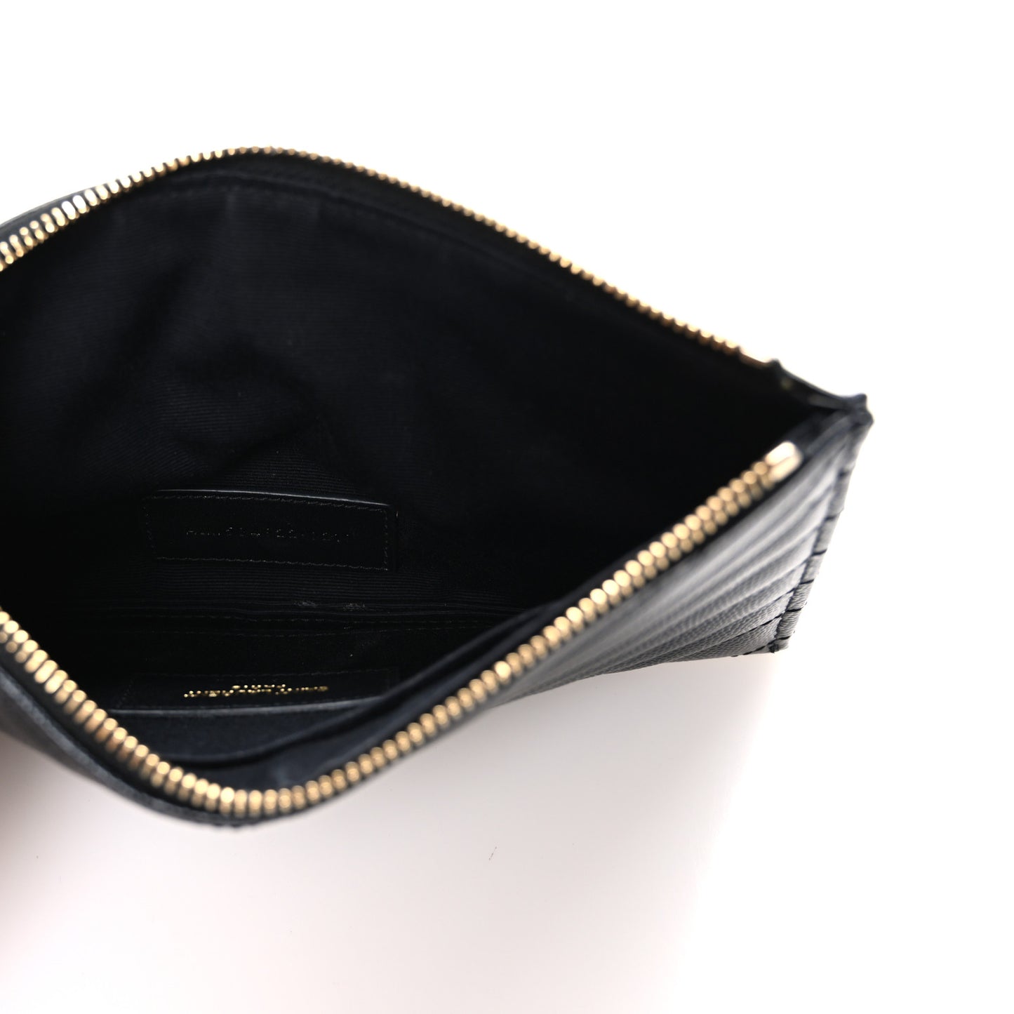 Grain De Poudre Chevron Monogram Bill Pouch Black