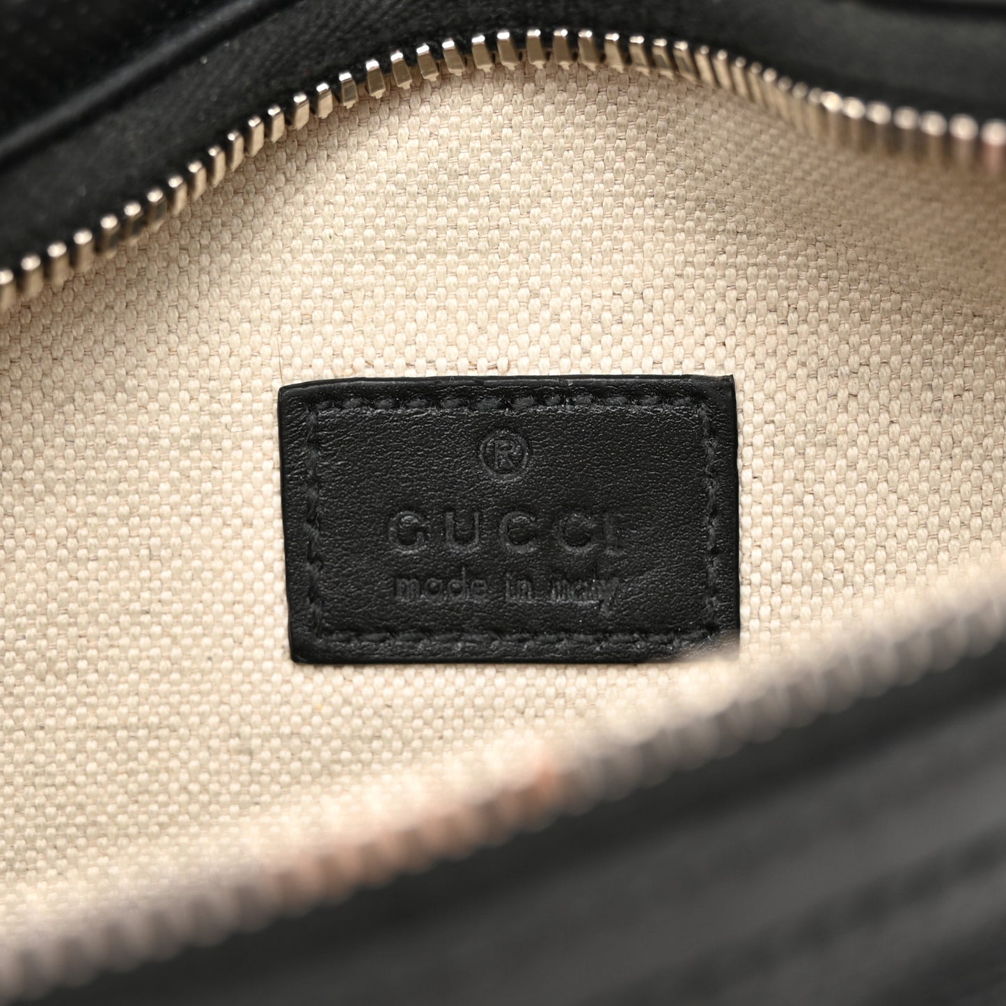 Calfskin GG Tennis Embossed Belt Bag Black