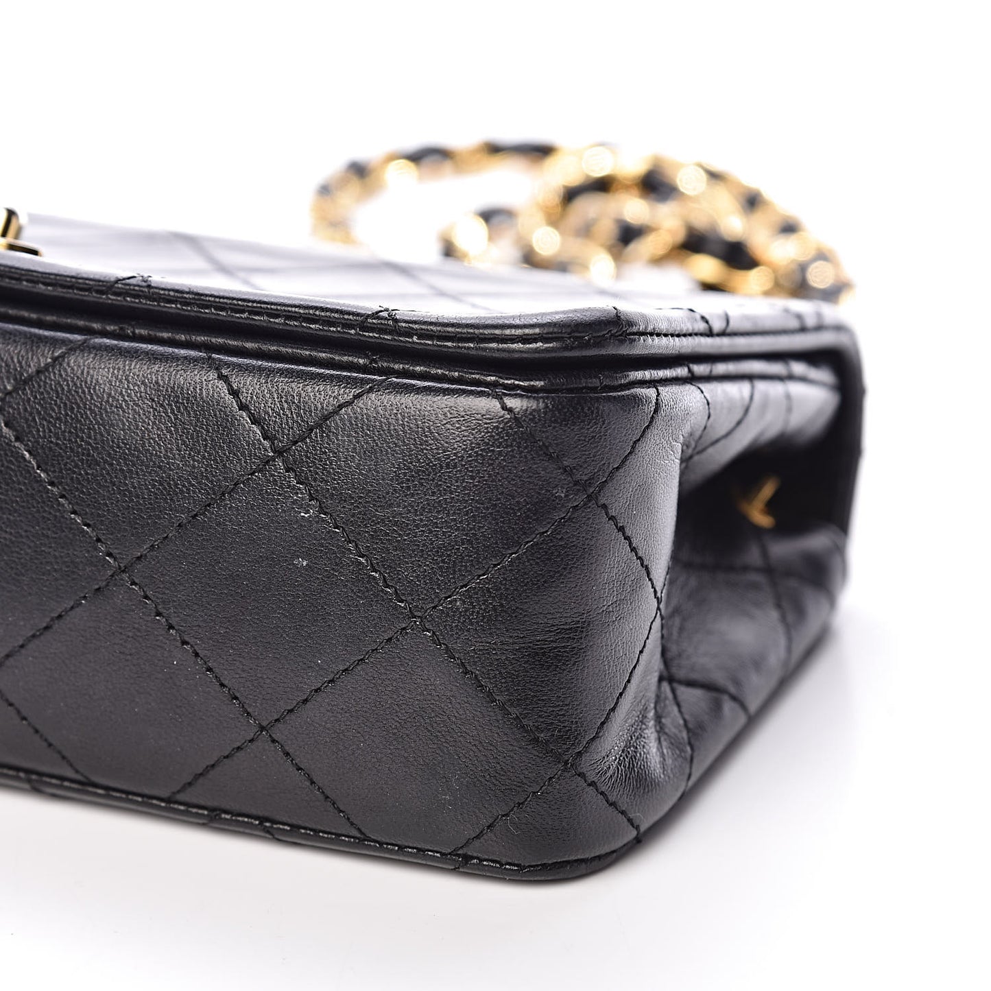 Lambskin Quilted Mini Flap Black