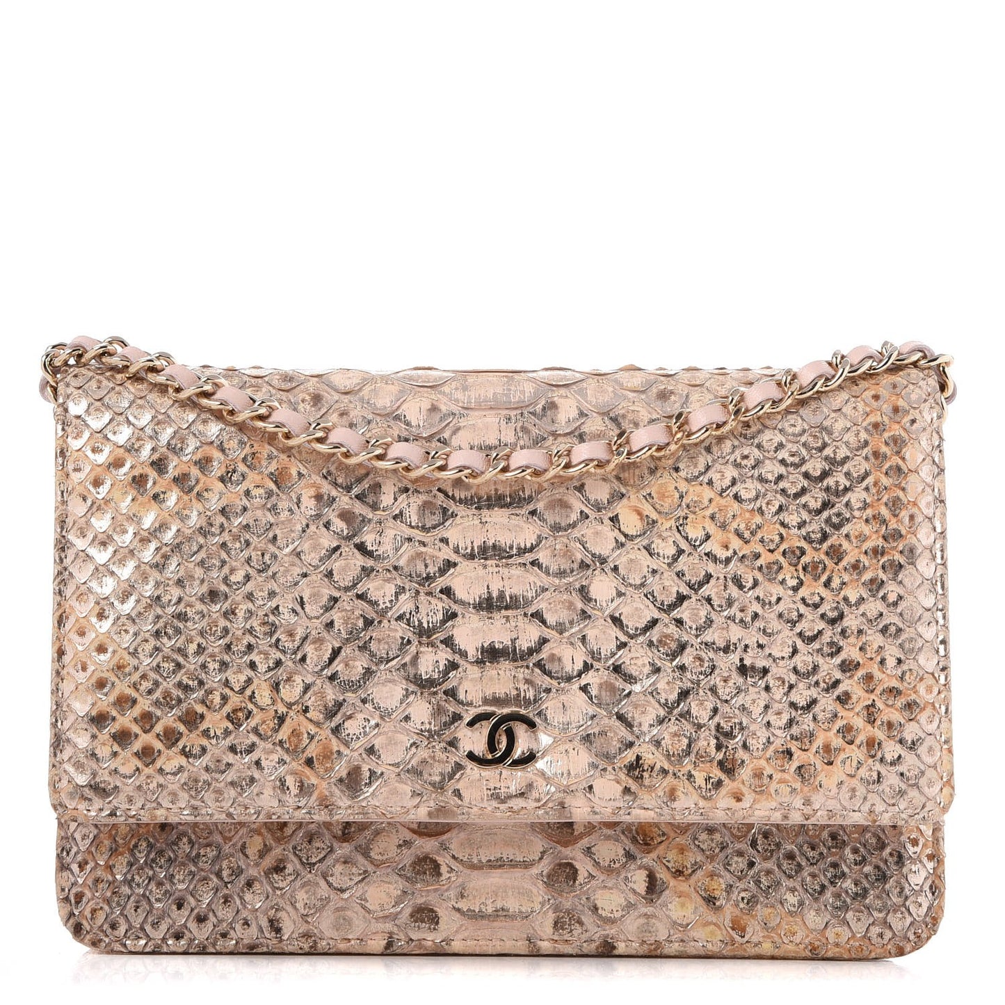 Metallic Python Wallet On Chain WOC Light Pink