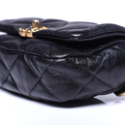 Chanel Lambskin Quilted 19 Waist Bag Black 7 of 13