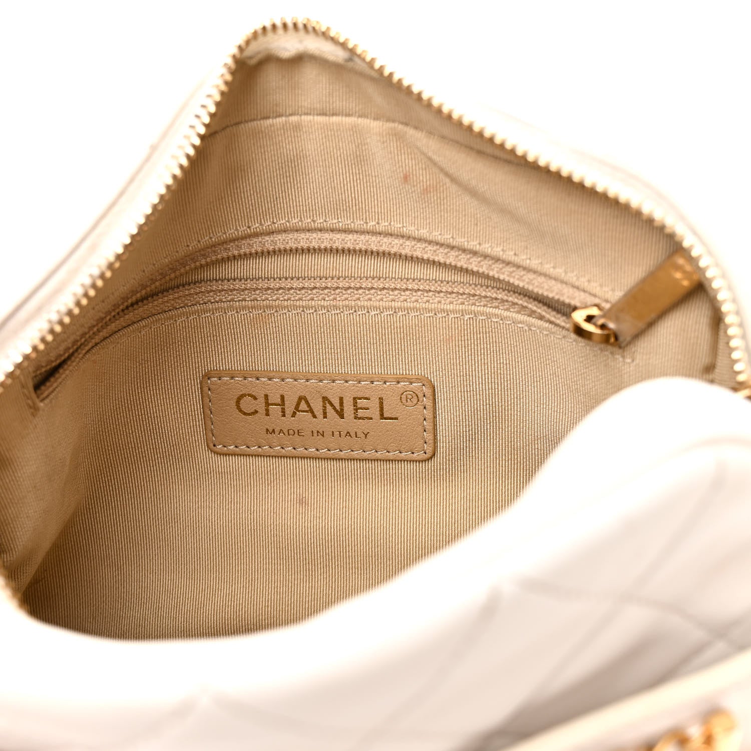 Chanel Calfskin Quilted Enchained Camera Case Bag White 14 of 18