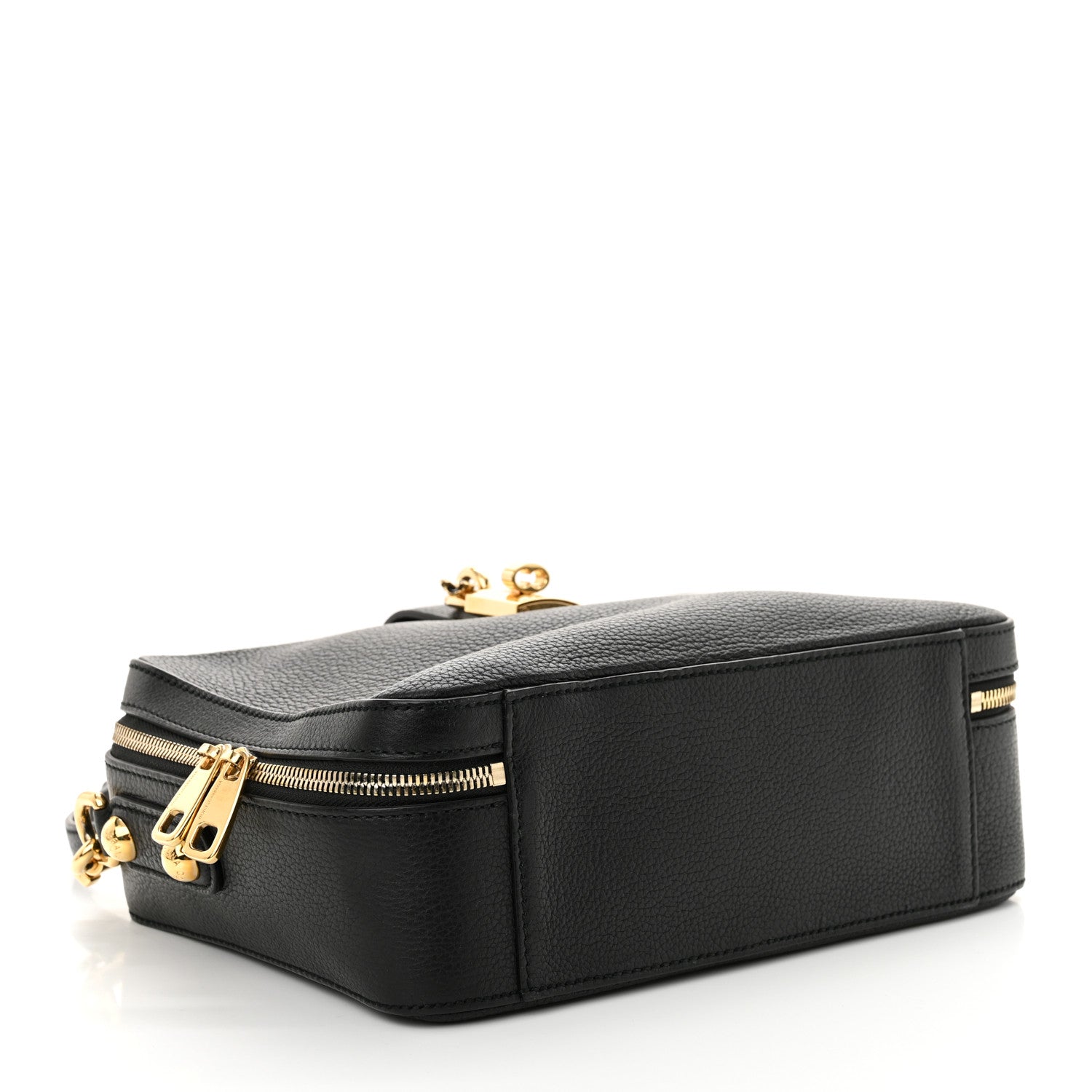 Dolce & Gabbana Drummed Calfskin Rosaria Shoulder Bag Black 5 of 10