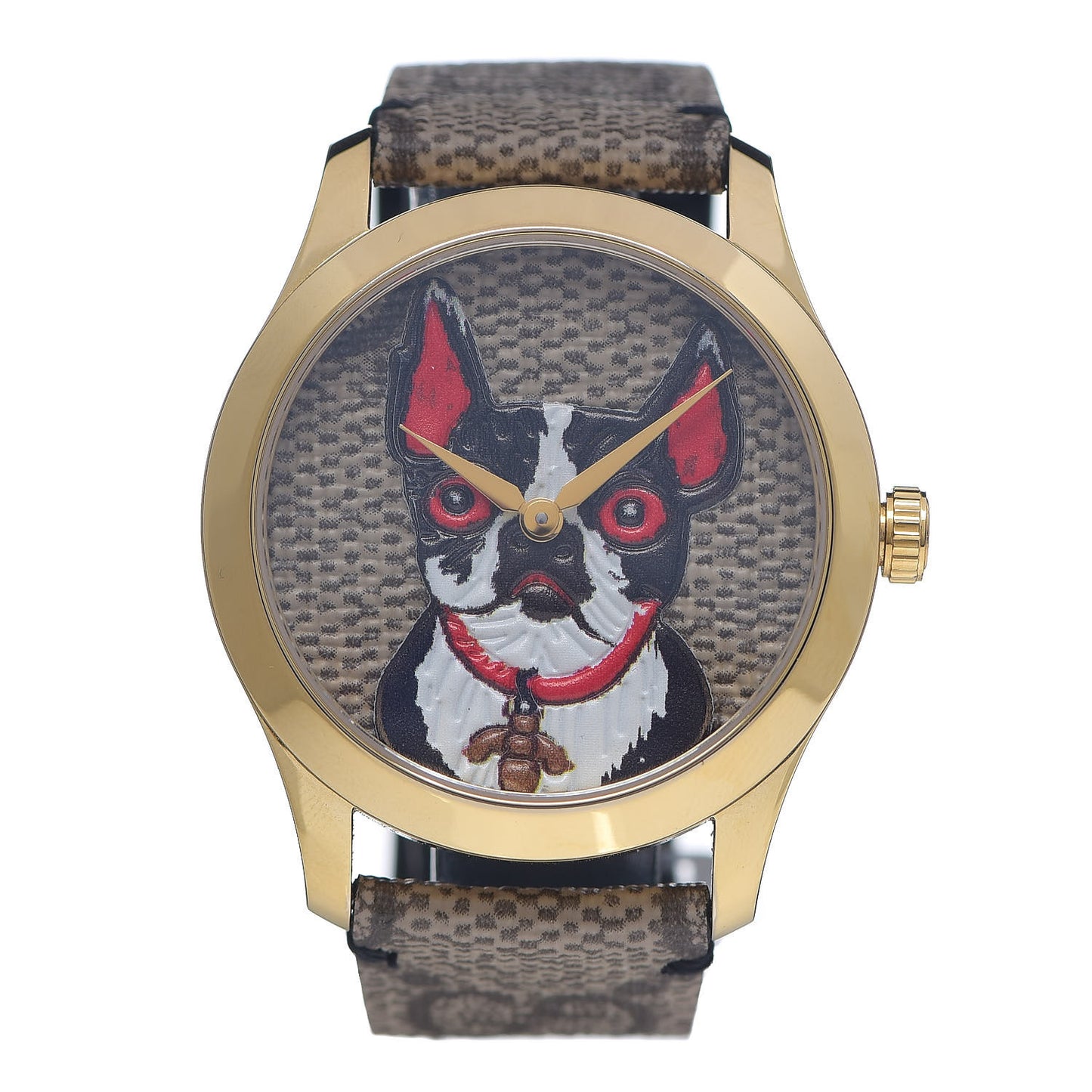Stainless Steel Canvas 38mm G-Timeless GG Supreme Bosco Quartz Watch Brown