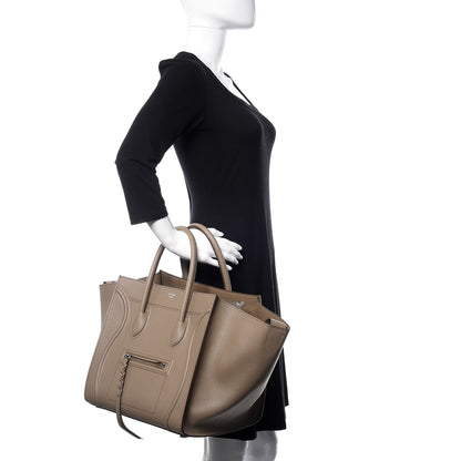 Celine Grained Calfskin Medium Phantom Luggage Taupe 2 of 10