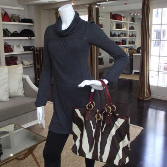 Valentino Garavani Calf Hair Zebra Print Tote 2 of 10