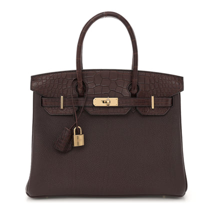 Hermes Togo Matte Alligator Birkin Touch 30 Rouge Sellier 1 of 14