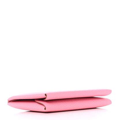 Hermes Epsom Calvi Duo Card Case Rose Confetti 4 of 8